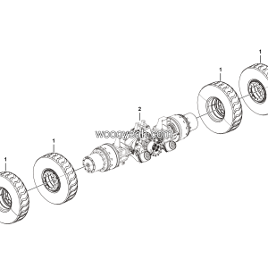LGMG MT86D Mine Truck - Mid axle assy - E0704-2707010323