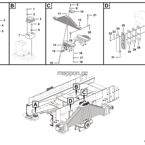 LGMG CMT96 Mine Truck - Rear leaf spring assembly - G1200-2712011502