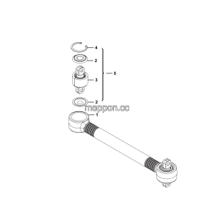 LGMG Off-Highway Dump Truck 2022 - Front thrust rod assy - G1200-4110002003