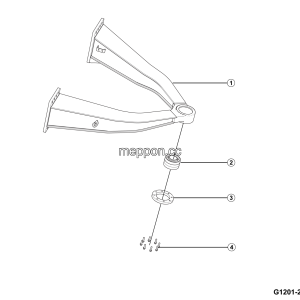 LGMG AT40 2025 - Front a-frame assembly - G1201-2712018074.S1A