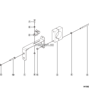 LGMG Off-Highway Dump Truck 2024 - Oil absorbing steel pipe bracket assembly - H1502-2715012901